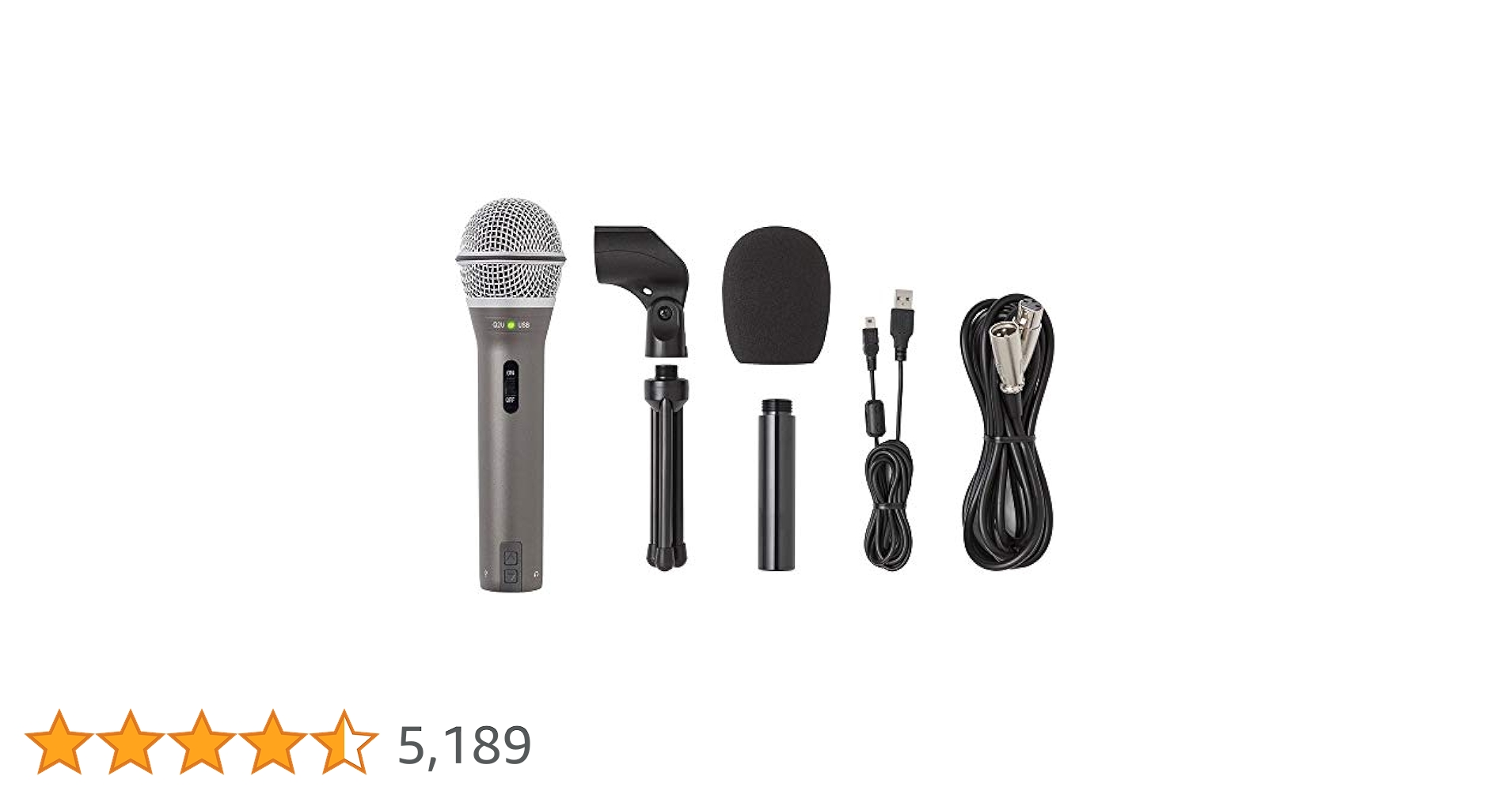 SAMSON オーディオインターフェイス内蔵型ダイナミックマイク Q2U Amazon | SAMSON サムソン オーディオインターフェイス内蔵型