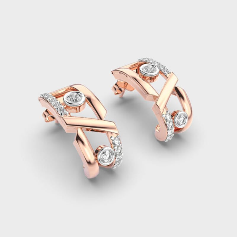 Boucles d'oreilles argent 925 et or Arty Brilliance