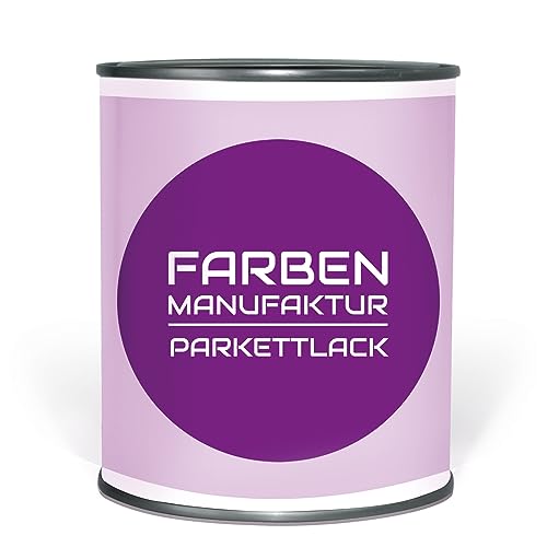 Farben Manufaktur Parkettlack Fußbodenlack Treppenlack Dielenlack Holzlack Kork Klarlack 1/2/5L, Größe: 1L, Farbe: Seidenmatt