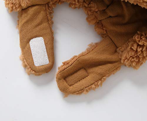 Llmoway Baby Infant Winter Hat Sherpa Beanie Cap Boys Girls Warm Animal Skull Cap Brown 0-12 Months #TOP4