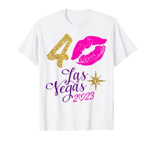 Camisetas de viaje para niñas de Las Vegas 2023, escuadrón de 40 cumpleaños de Las Vegas Camiseta