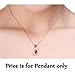 Daesar Colgante Oro Rosa 18k Mujer Rubí 1.15 ct Diamante Flor Collar...