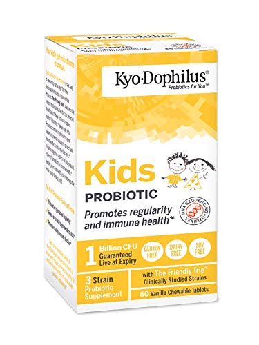 Kyo-Dophilius Kids Probiotic, Promotes Regularity And Immune Health*, 60 Tablets (Packaging May Vary) #TOP3