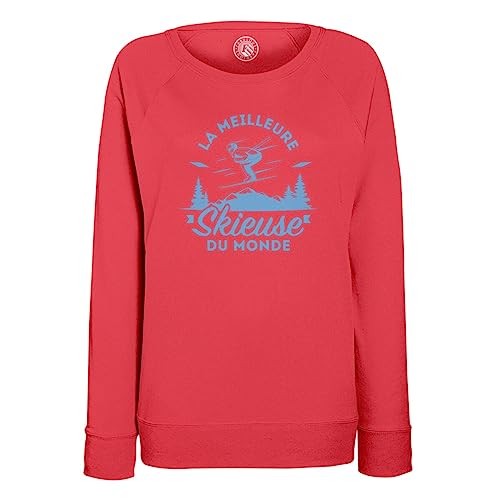 Sweatshirt femme skieuse à offrir pour des vacances d'hiver réussies