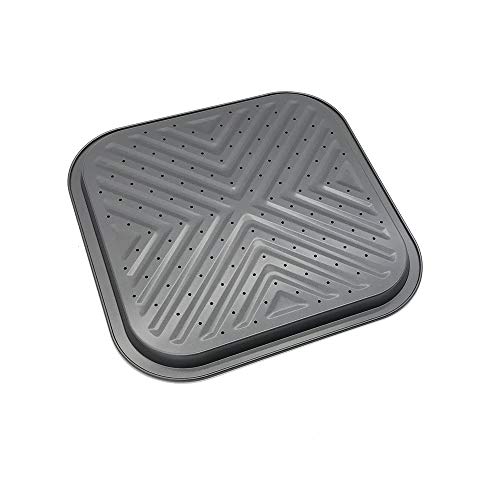 Homow Nonstick 14 Inch Heavy Duty Carbon Steel Pizza Tray Pizza Pan With Holes Ns-S14 (14" Square Pizza Pan) #TOP2