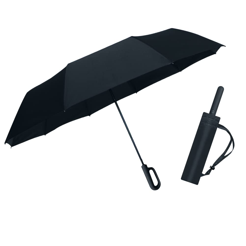 Dlin Windproof Travel Umbrella Automatic Umbrellas for Rain, 10 Ribs Compact Folding Umbrella for Rain, Large Umbrella, Portable Waterproof Umbrellas for Men and Women.
