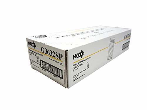 Guest Check G3632SP - 1 Case with 5 Packs of 10 Books - Total of 2,500 One Part Cardboard Green 15 Line Checks by National Checking