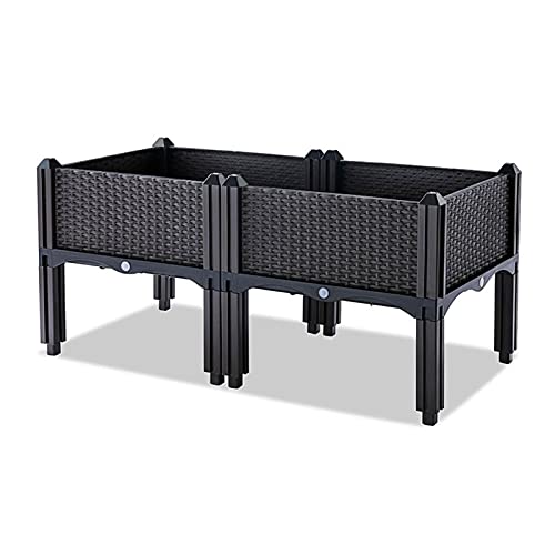 Bancal alto para balcón, color marrón, para hierbas, verduras, suculentas, Patio, contenedor, bancal elevado, balcón