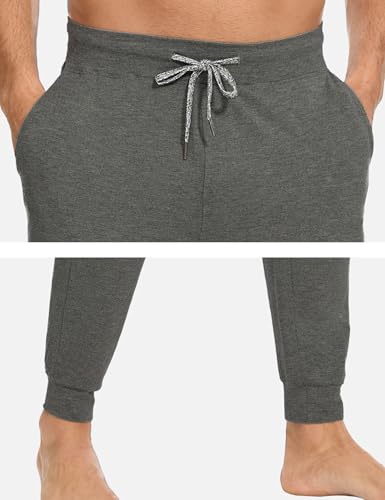 GYS Bamboo Viscose Men's Pajama Bottoms Soft Solid Jogger Sleep Pants with Pockets and Drawstring4