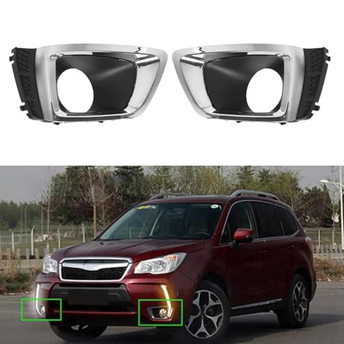 Parrilla bisel de luz antiniebla compatible con Subaru Forester 2014-2016 2