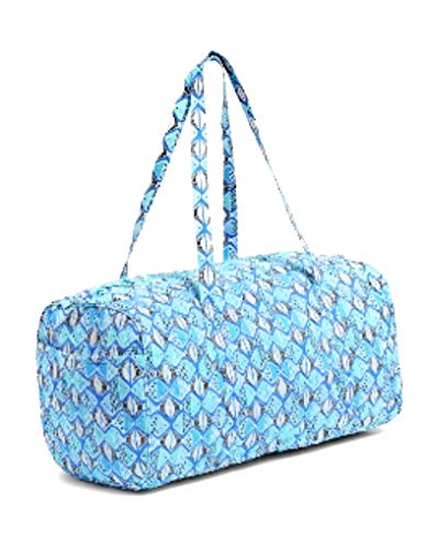 Vera Bradley Large Traveler Duffel Go Fish Blue2