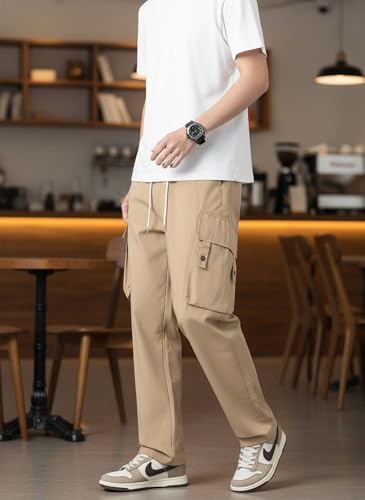 Image of Lymio Cargo for Men || Cotton Cargo Pant || Drawstring Waist Pant (Also Available in Plus Sizes) (153-156)
