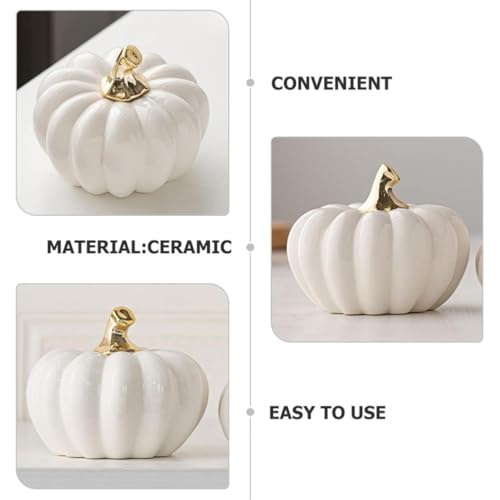 Calabaza de cerámica decorativa Alipis para mesa de Halloween 4