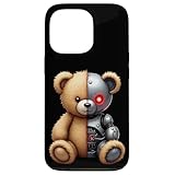 面白いテディベア ロボット 動物愛好家 サイボーグ テディベア Teddy Lover Robot Bear AI スマホケース iPhone 13 Pro 用