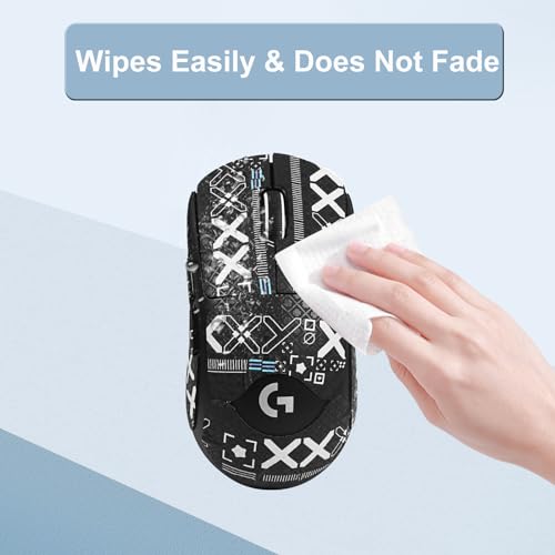 KZIOACSH Grip Tape for Logitech G Pro X Superlight Wireless Gaming Mouse, Elastics Anti Slip Sweat-Proof Grip Stickers Pre-Cut Comfortable Touch Self-Adhesive Side Panels Replacement Mouse Skins by KZIOACSH - Used condition - Image 7