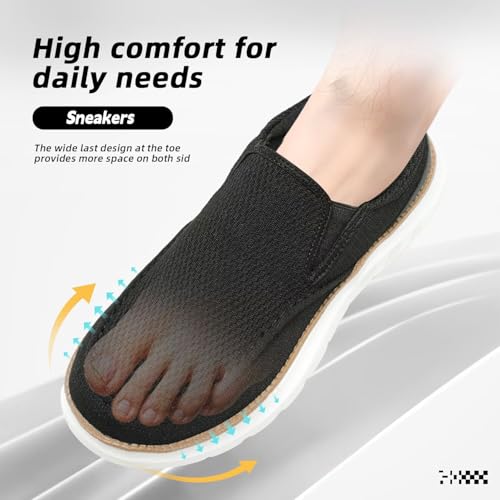 Image of Mens Boat Loafers Slip-on Casual Mesh Walking Shoes Business Oxfords Sneakers Work Lightweight Comfortable Soft Sole