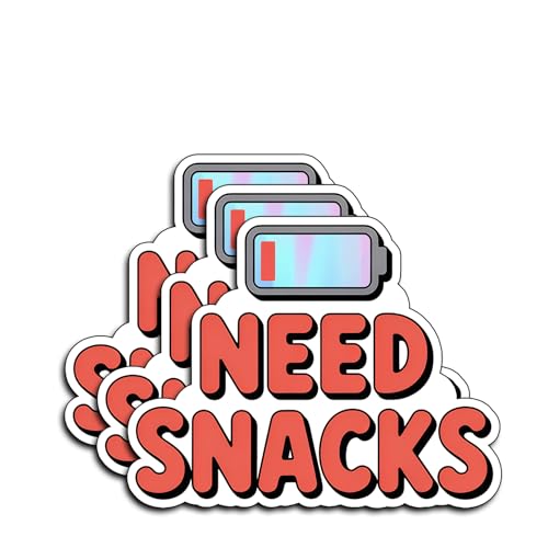 (3Pcs) Need Snacks Stickers Funny Sarcastic Quote Humor Motivational Inspirational