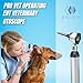 Zniry Veterinary Otoscope Opthalmoscope LED ENT Diagnostic Set, with Diagnostic Premium Instruments Vet Otoscope Set, Otoscope for Dogs, Pet Otoscope