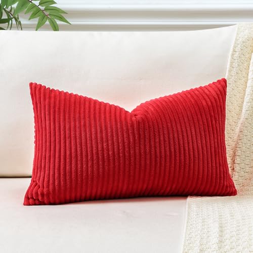 JOTOM 1 Stück Cord Kissenbezug Kissenhülle Dekorative Zierkissen Sofakissen Couchkissen Dekokissen Zierkissenbezug Deko Kissenbezüge für Sofa Wohnzimmer (40x60cm, Rot) JOTOM 1 Stück Cord Kissenbezug Kissenhülle Dekorative Zierkissen Sofakissen Couchkissen Dekokissen Zierkissenbezug Deko Kissenbezüge für Sofa Wohnzimmer (40x60cm, Rot)