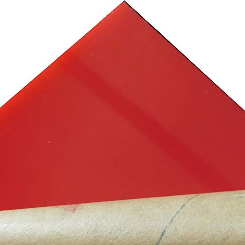 不透明な赤アクリル板の厚さ 3 ミリメートル 5 ミリメートル、多目的 DIY 額縁看板表示カップコースター 1 個(200x200x3mm)