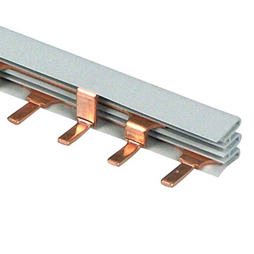 REV Kammschiene, Sammelschiene 3-polig, max. 64A, 12 Sicherungs-Einbauautomaten, silber