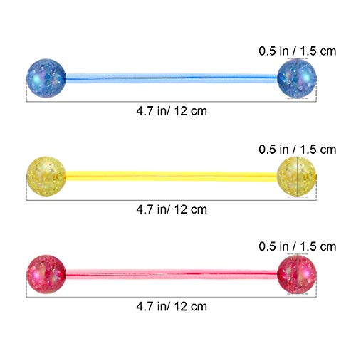 3 Pairs Acrylic Butterfly Ball Hair Circle Elastic Hair Bands Handmade Women Barrette Girls Hair Accessories (Assorted Color) #TOP5