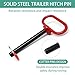 BUXIMN 1/2x4 inch Hitch Pin, 2pcs Trailer Hitch Pin, Tractor Towing Hitch Pin and Clip, Red Handle Trailer Gate Pin Clevis pin Tractor Pins for Towing RV, Boat, Car, Truck