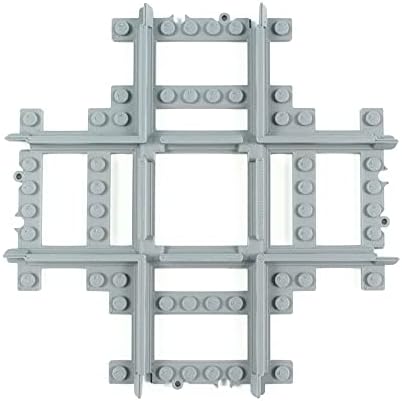 Trixbrix Long Crossings - 2pcs Compatible with Lego City Train Sets 60197 60198 10277 60205 60238, Gray - Image 4