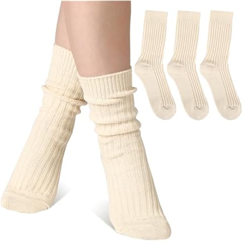 Meng Jiaran Cotton Knit Slouch Socks Cover