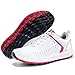 Hiuzylqx Waterproof Golf Shoes for Mens Fashion Spikeless Outdoor Golf Sport Sneakers Water-Resistant Non-Slip Trainers Golfing,White c,13