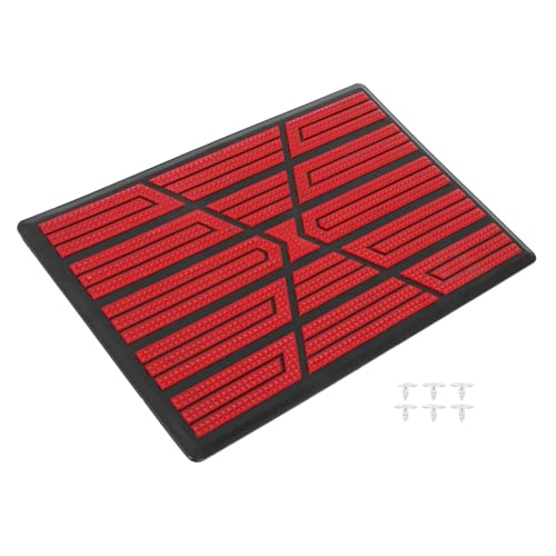 FUELHOOD フロアマット ペダルレストフットレスト カートラックフロアマット ユニバーサル 22.6x15x1 cm 1pcs レッド 内装パーツ アクセサリー