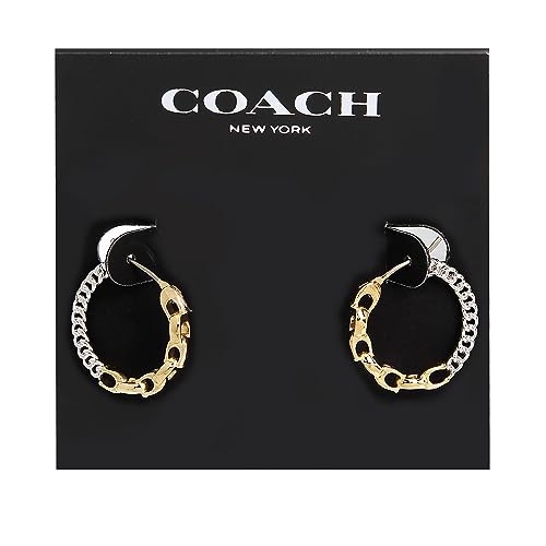Coach Women's Signature Mixed Hoop Earrings4