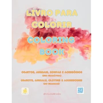 Capa do livro Livro para Colorir - Objetos, Animais, Roupas e Acessórios (sem gramática) (Portuguese Edition)