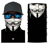 Multi-used V Vendetta Face Sun Scarf Tube Neck Gaiter Balaclava Fishing Scarf Outdoor Sporting Cycling Camping Headwear