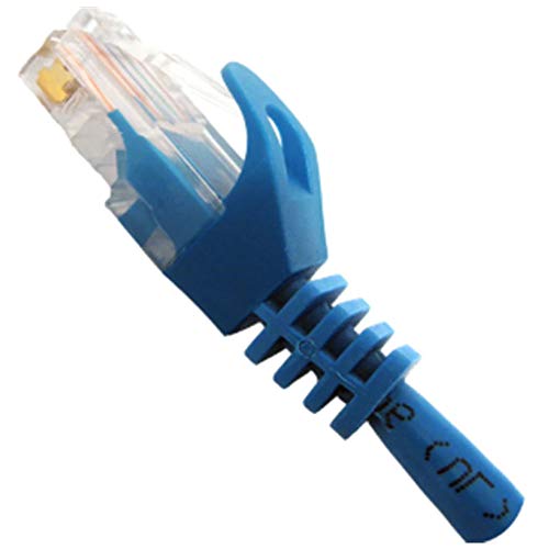 Cat6 Ethernet Patch Cable Blue 10ft, 550MHZ UTP 24 AWG Bare Copper Molded Snagless Ferrari Boot Network Patch Cable with Connector – High-Speed Internet Cable LAN Wire for Computer Networks