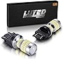 Newest Design -LUYED 2 X 1500 Lumens Extremely Bright 3157 4014 78-EX Chipsets 3056 3156 3057 3157 LED Bulbs with Projector for Back Up Reverse Lights and Tail Brake Parking Lights,Xenon White
