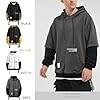 Moshtashio Men's Hoodies Pullover Hooded Sweatshirt Top Blouse Casual Hoody with Pocket(Grey,M) #1