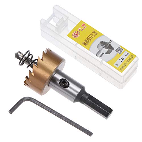 sourcingmap 28mm HSS Drill Bit Hole Saw Stainless High Speed Steel Metal Alloy, 28x14mm - Image 4