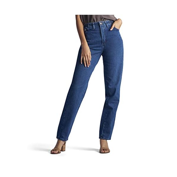 LEE-Womens-Relaxed-Fit-Side-Elastic-Tapered-Leg-Jean Lee Women's Missy Relaxed-Fit Side Elastic Tapered-Leg Jean, Pepper Stone, 16