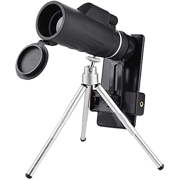 Teleskop z aparatem, teleskop dla dzieci początkujących dla dorosłych, monokularowy teleskop z zoomem optycznym HD + statyw + klips do uniwersalnego reflektora do telefonu