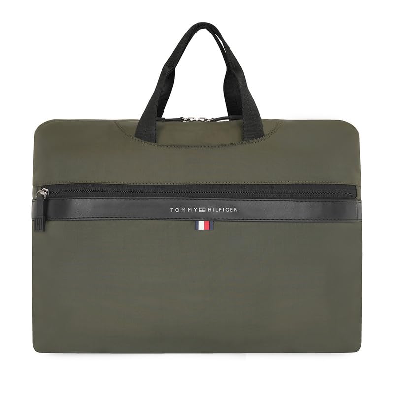Image of Tommy Hilfiger Laptop Backpack For Men, Olive+Black, One-Size, Grenada | Travel and Office Bagpack of Men