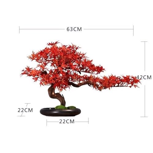 Bonsai artificiel plante d'intérieur érable rouge pour meuble TV salon