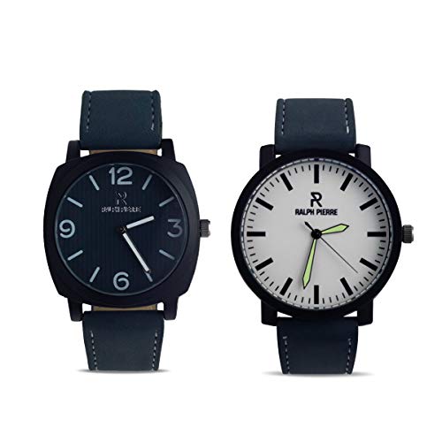 Ralph Pierre Actif Analog White Dial Mens Watch (Pack of 2) (B09733VS16) Amazon Price History, Amazon Price Tracker