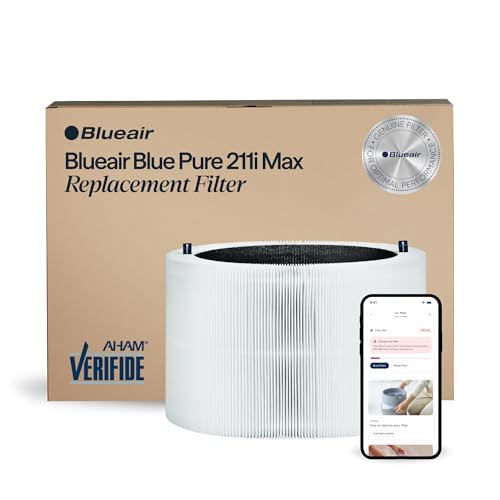 BLUEAIR Genuine Blue Pure F2MAX Replacement Filter for 211i Max Air Purifiers - AHAM Certified, HEPASilent Dual Filtration, Removes 99.97% of Particles & Odors, Genuine Carbon Filter by BLUEAIR - Used condition - US$51.58