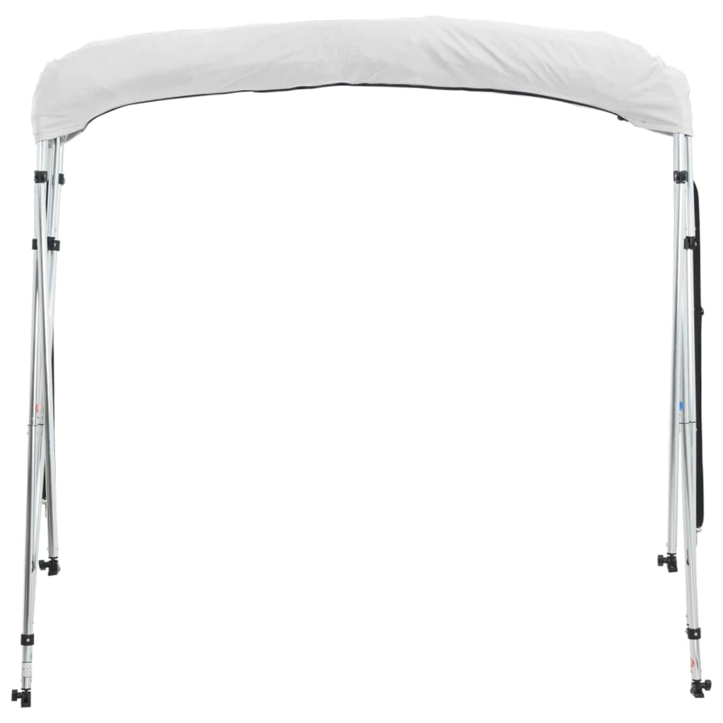 vidaXL Bimini di Prua Pareti Laterali Rete 4 Archi 243x(170-182)x137cm, bimini per imbarcazione, tendalino per barca, copertura per imbarcazione