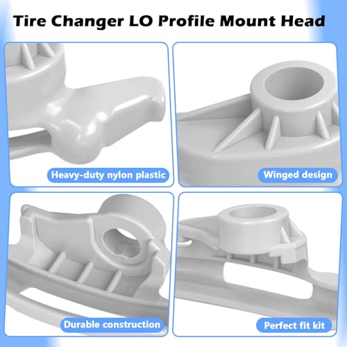 Image of Tire Changer Low Profile Mount Head, TC184432 Demount Head Kit Fit for Coats, 1Pack Tire Machine Changer Mount Head, Tire Changer Duck Head For Low Profile Tires - Larger Channel For Difficult Wheels