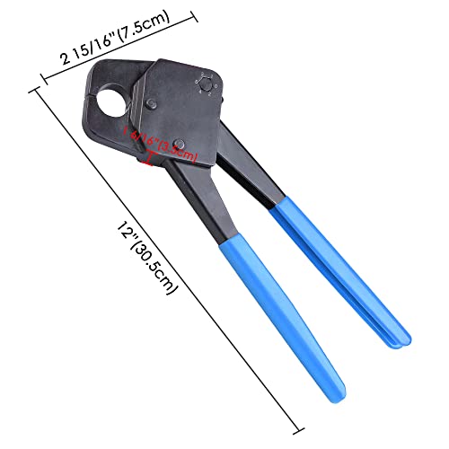 Yescom 3/4" Pex Crimper Copper Ring Plumping Crimps Crimping Tool With Go/No Go Gauge #TOP6