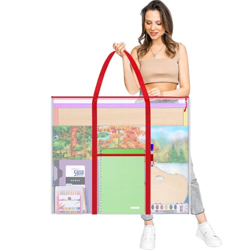 ZKOO Bulletin Board Poster Storage Extra-Large Storage Chart Art Portfolio Bag 30 x 25 Inchs Bulletin Board Sheet Organization for Bulletin Boards Scrapbooks Keepsake and Poster (30 X 25)