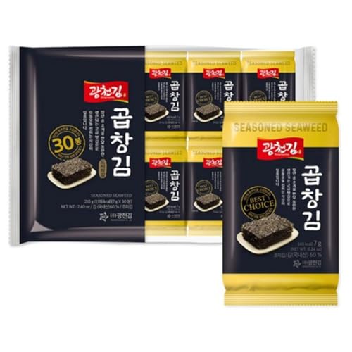 韓国産 プレミアム光天コプチャン海苔 7g×30袋セット 小分け 味付け韓国のり 無添加 ごま油風味 海外直送品