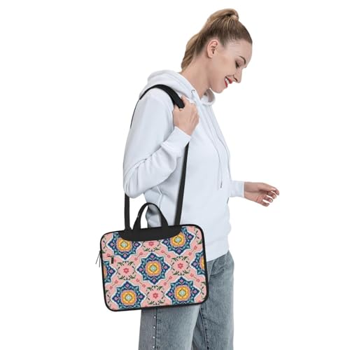 Maletín Mandala Bloom Floral para Laptop 14" Impermeable miniatura 7